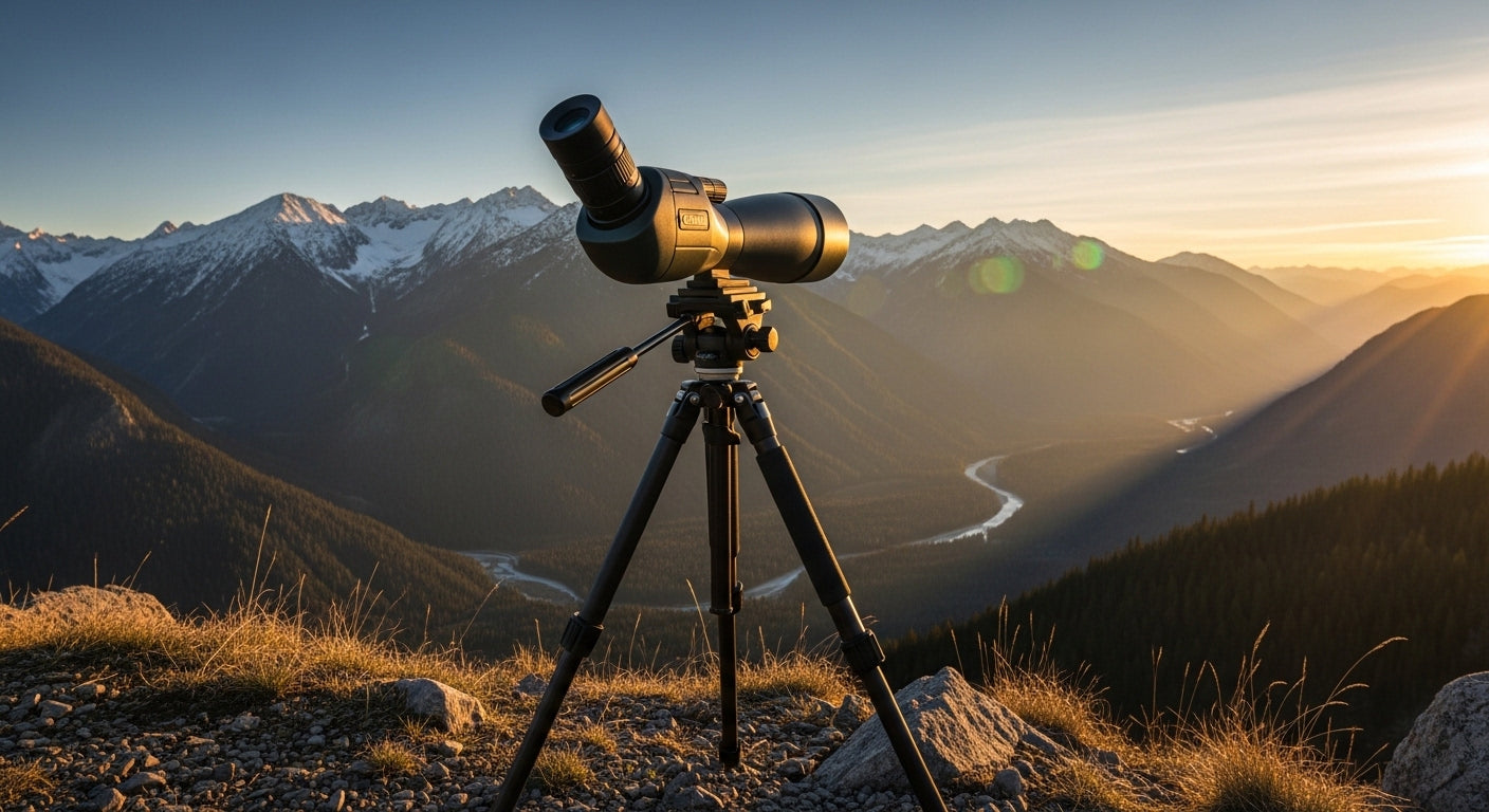 Snake Shooter mounted on scope hunting elk in the cross hairs